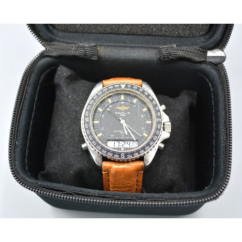 246 - A Breitling Navitimer Pluton 3100 Gentleman's Stainless Steel Wrist Watch with box and soft case