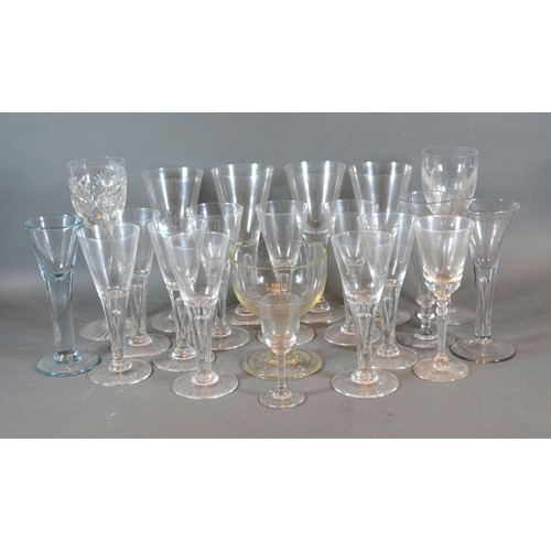 74 - A Collection of 19th Century Pedestal Glasses together with various other later glassware