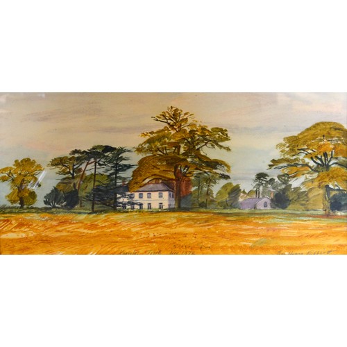 145 - Jeffrey Elliot Knowles Tooth, November 1972, Manor House within a Landscape watercolour signed, 19cm... 