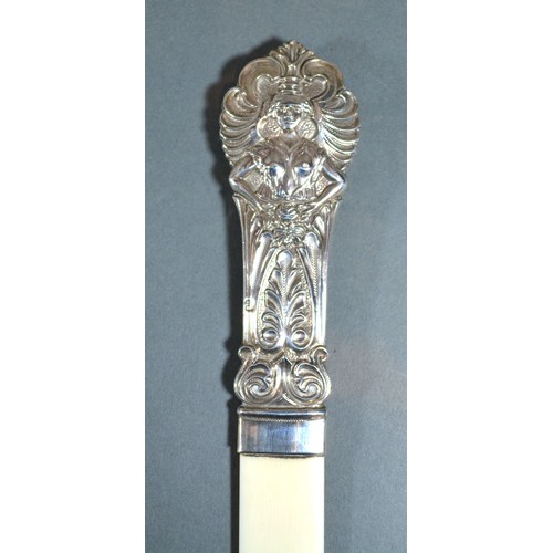 271 - A Victorian Silver Handled Page Turner, Birmingham 1899, makers CSFS, 36 cms long