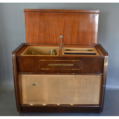 551 - A Regentone Walnut Cased Radiogram, 103cm wide, 47cm deep, 80cm high together with  Kodatoy projecto... 