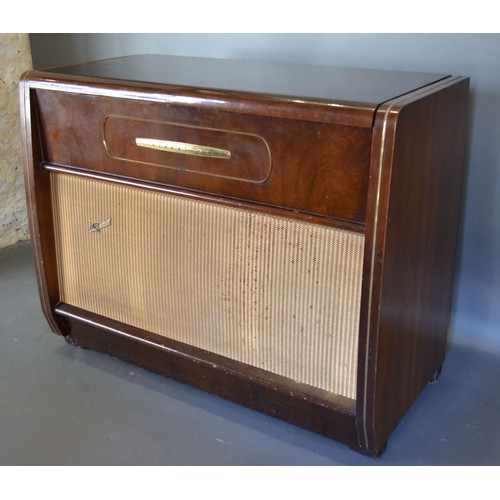 551 - A Regentone Walnut Cased Radiogram, 103cm wide, 47cm deep, 80cm high together with  Kodatoy projecto... 