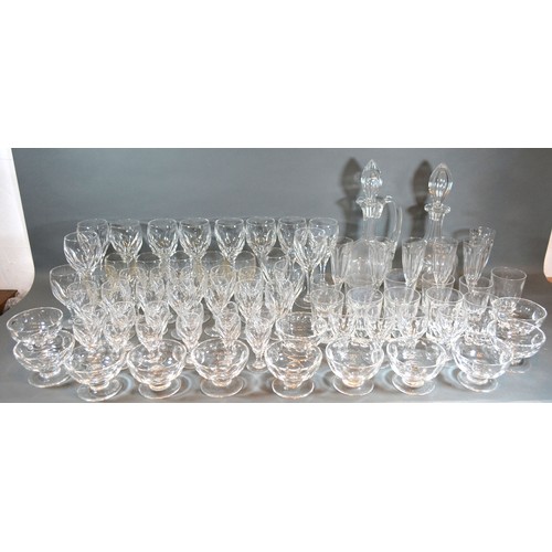 54 - An Extensive Collection of Drinking Glasses by Thomas Webb comprising wine glasses, champagne glasse... 