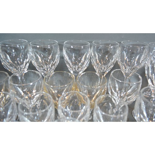 54 - An Extensive Collection of Drinking Glasses by Thomas Webb comprising wine glasses, champagne glasse... 