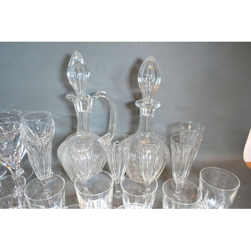 54 - An Extensive Collection of Drinking Glasses by Thomas Webb comprising wine glasses, champagne glasse... 