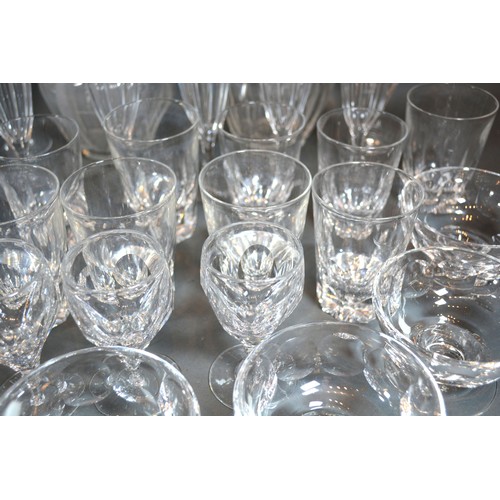 54 - An Extensive Collection of Drinking Glasses by Thomas Webb comprising wine glasses, champagne glasse... 