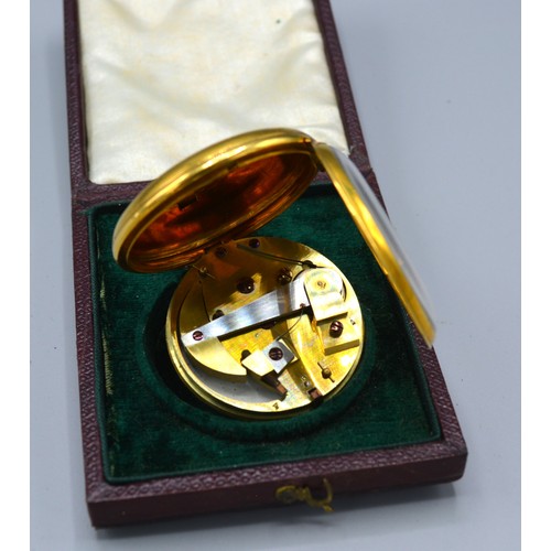 128 - A Gold Plated Pedometer by Payne & Co. New Bond Street London