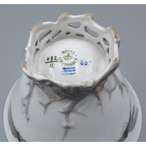 40 - A Royal Copenhagen Bowl decorated with dragonfly, 13 cms diameter