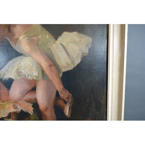 79 - Dame Laura Knight 'Study of a Ballet Dancer' oil on canvas, signed, 60 x 48 cms