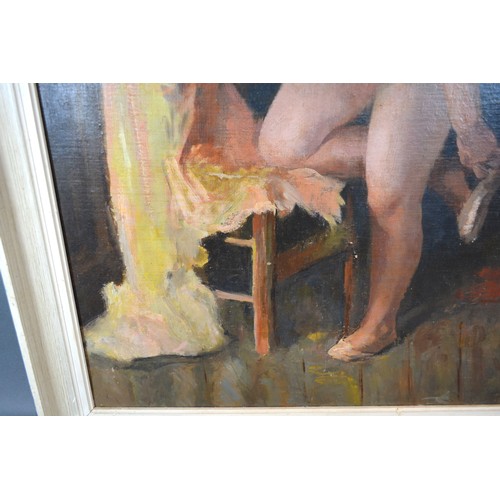 79 - Dame Laura Knight 'Study of a Ballet Dancer' oil on canvas, signed, 60 x 48 cms