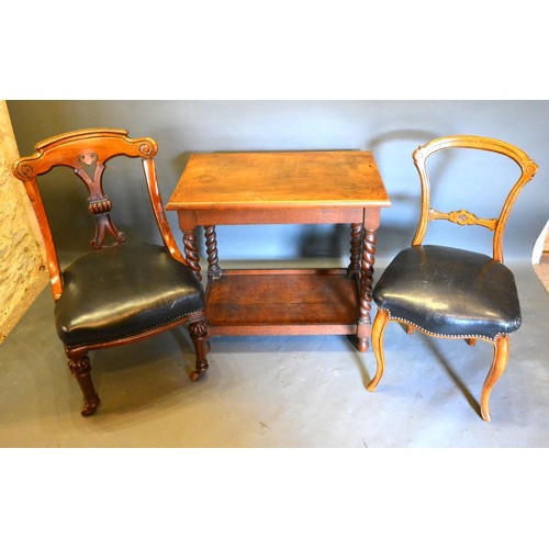 483 - A 20th Century Mahogany Bookcase, the moulded cornice above two glazed doors enclosing glass shelves... 