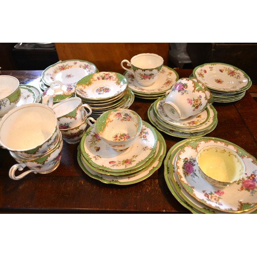 20 - A Royal Worcester Part Tea Service together with other ceramics to include a pair of Delft style ovi... 