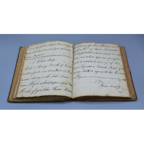 258 - An Early handwritten cookbook containing many recipes dated 1780