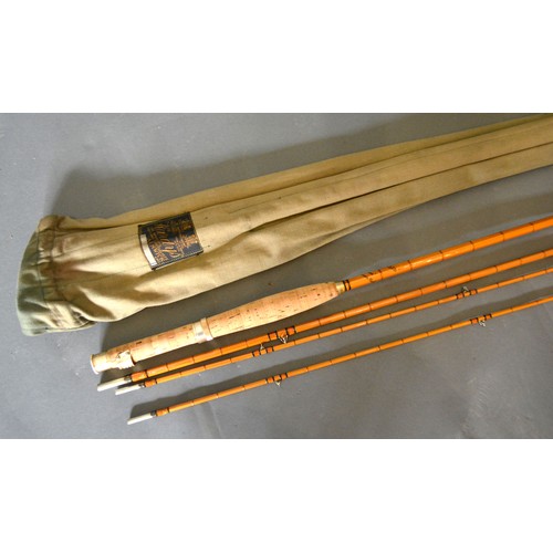 227 - The Hollolite Palakona split cane fly fishing rod by Hardy Brothers Limited