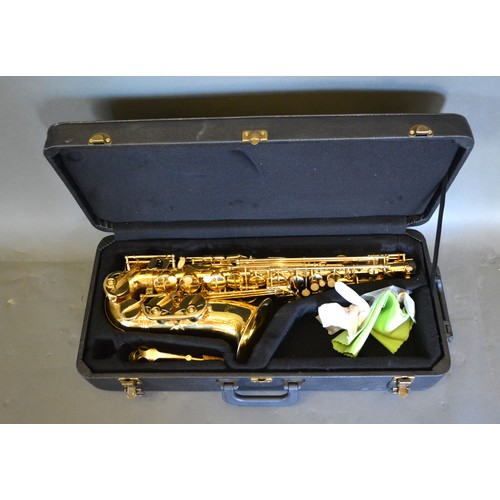 280 - A saxophone by Slade with case