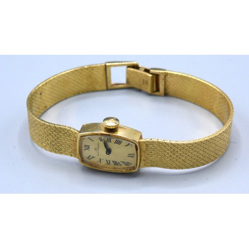 171 - A 14ct Gold Cased Ladies Wrist Watch by Movado 19.2 gms excluding movement and glass