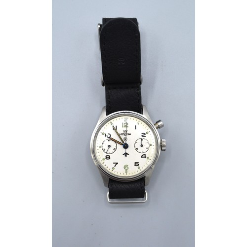 129 - A Lemania HS9 stainless steel cased gentlemans wristwatch,