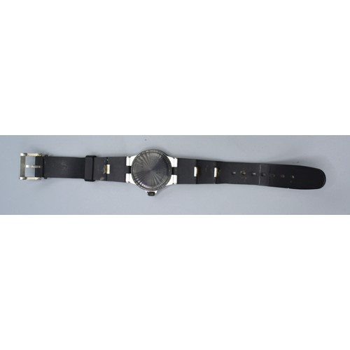 130 - A Bvlgari aluminium wristwatch with original rubber strap