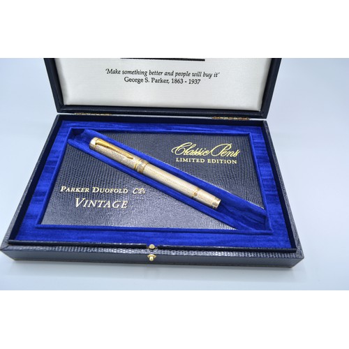 255 - A Parker Duofold CP-5 limited edition fountain pen, No. 47 from 1888 within its original box