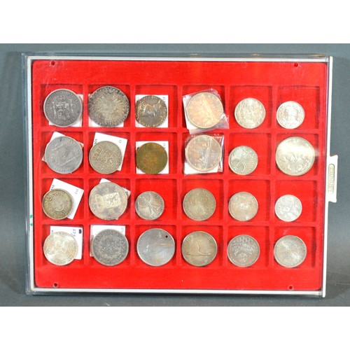 241 - A 1780 Thaler together with a small coin collection within a tray