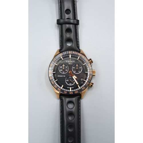 219 - A Tissot PRS516 Gentleman's Wrist Watch with leather strap and original box, new with tags