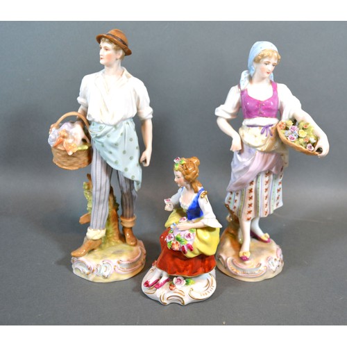 9 - A Pair of Late 19th century German porcelain figures 