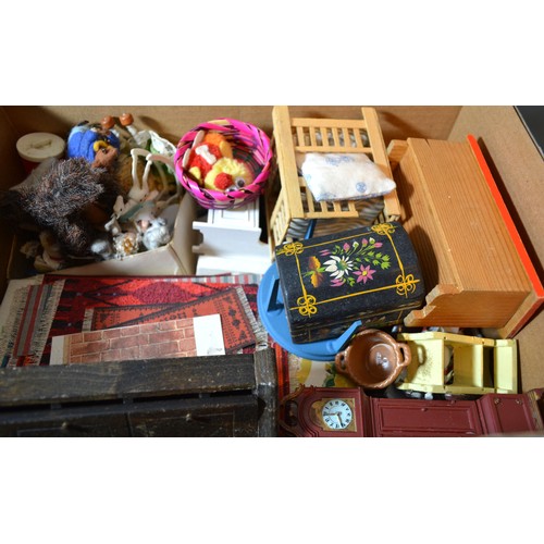 231 - A large collection of dolls house furniture and accessories