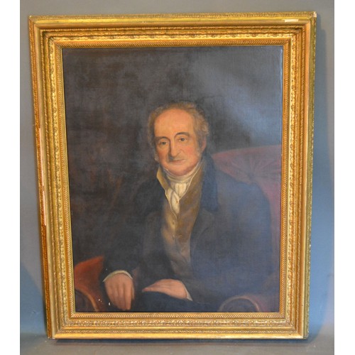 78 - PLEASE COLLECT 19th Century English School 'Portrait Of A Seated Gentleman In Period Dress' oil on c... 