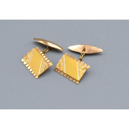 209 - A Pair Of 9ct Gold Cufflinks 4.1 gms