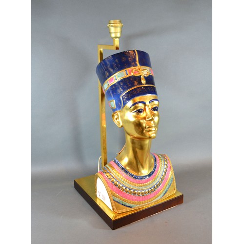 48 - A Limited Edition Table Lamp in the form of Nefertiti by Edoardo Tasca, 50 cms tall