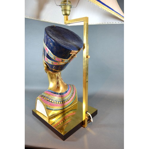 48 - A Limited Edition Table Lamp in the form of Nefertiti by Edoardo Tasca, 50 cms tall