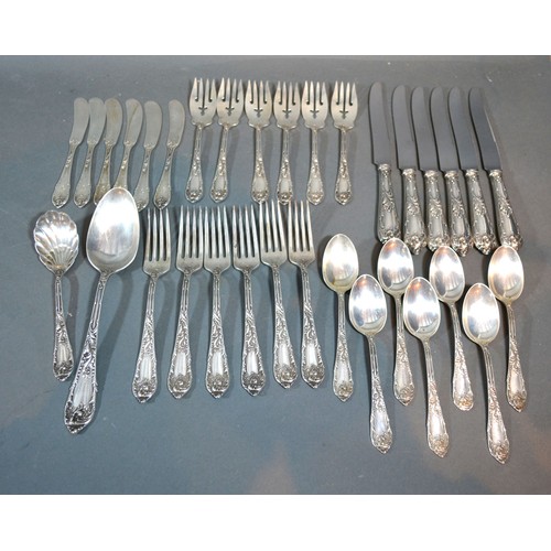 294 - A Sterling Silver Part Canteen Of Cutlery by Reed & Barton comprising of six table forks, six salad ... 