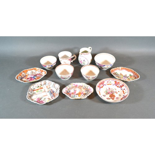 4 - A Collection Of Canton Porcelain to include five dishes, four tea bowls, a cup and a jug