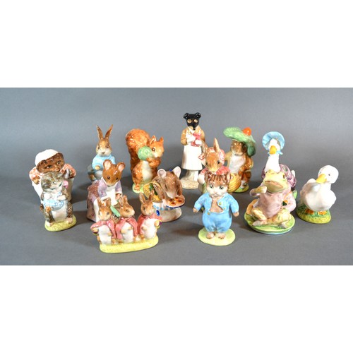 20 - A Beatrix Potters Figure by Beswick 'Pickles' together with 13 other similar Beatrix Potters figures