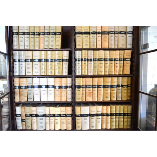 70 - A Large Collection 'Law Reports Statutes' various dates, leather bound