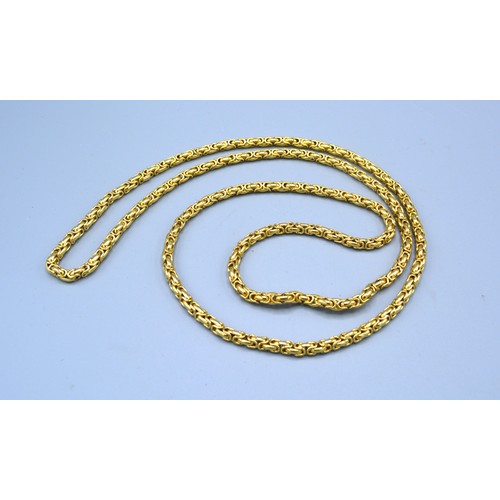 128 - Carl Bucherer, An 18ct. Gold Long Linked Necklace 70.6 gms.