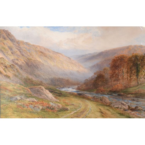 63 - Arthur Henry Enock 'Highland River Scene' watercolour, signed, 61 x 95.5 cms