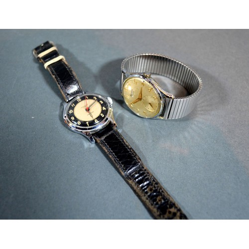 192 - A Stainless Steel Cased Gentleman's Wrist Watch by Ingersoll together with another similar by Helvet... 