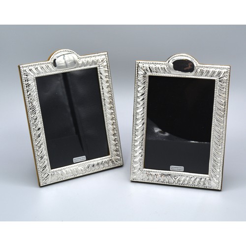 200 - A Pair Of 925 Rectangular Silver Photograph Frames 19 x 13.5 cms