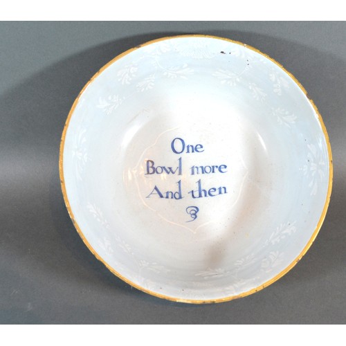 287 - An 18th Century London Delft Bowl 26.5 cms diameter