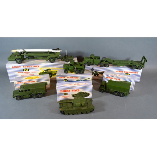 7 - A Dinky Supertoys 666 Missile Erector Vehicle with original box together with another similar Tank T... 