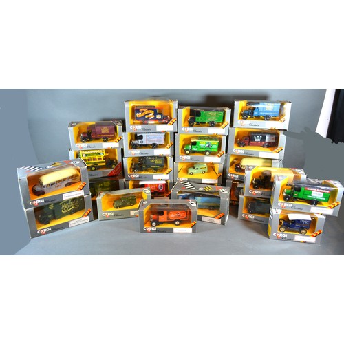 24 - A Corgi Classics Thorneycroft Box Van 'Lea & Perrins Worcester Sauce' together with a collection of ... 