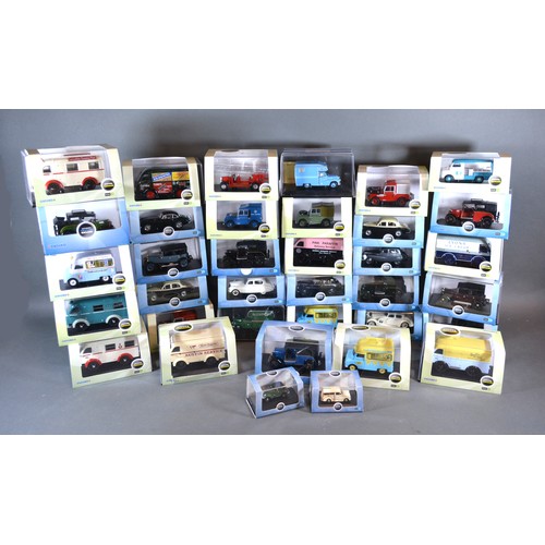 28 - An Oxford Die Cast Blue Camper Limited Edition together with a collection of other Oxford Die Cast M... 