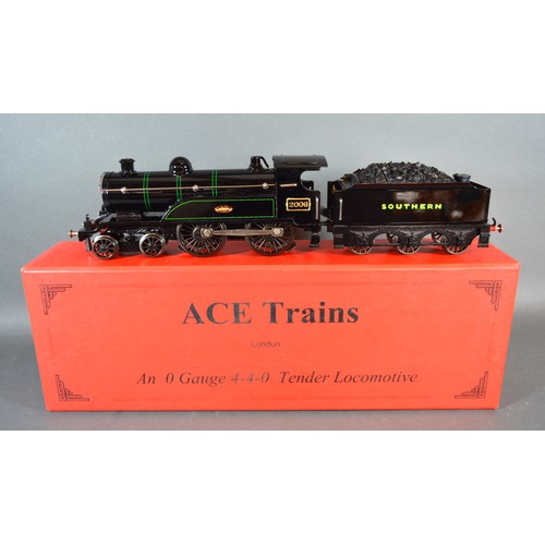 54 - Ace Trains An 0 Gauge 4-4-0 Tender Locomotive SR Black 2006 within original box