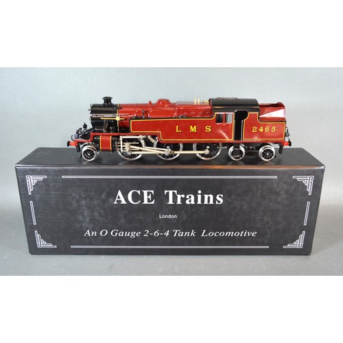 56 - Ace Trains An 0 Gauge 2-6-4 Tank Locomotive Gloss Lined Maroon LMS2465 within original box