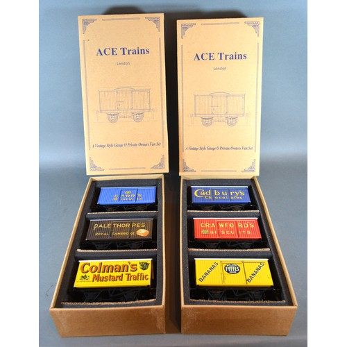 77 - Ace Trains A Vintage Style Gauge 0 Private Owners Van Set No.7 within original box together with ano... 