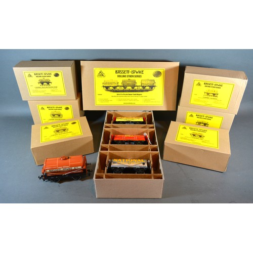 84 - Three Bassett-Lowke Rolling Stock Series Tank Wagons within original boxes together with three other... 