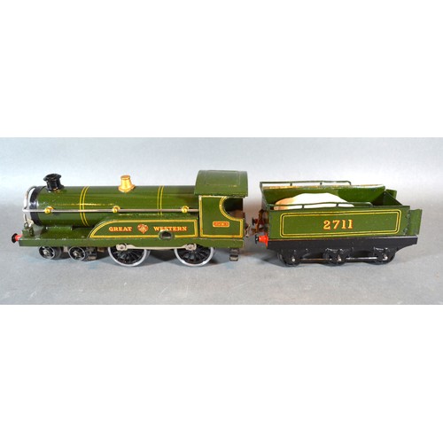 91 - A Hornby 0 Gauge Great Western Locomotive No.7283 with Tender