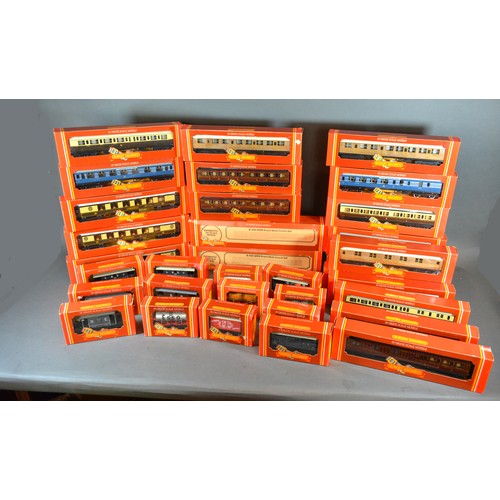 187 - A Large Collection of Hornby Railways OO Gauge Scale Coaches and Rolling Stock, all boxed