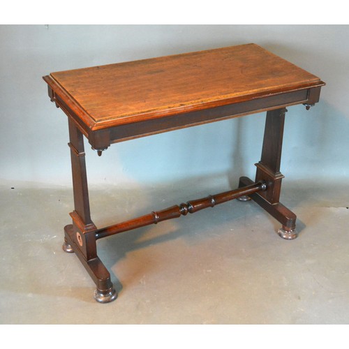 667 - A Victorian Mahogany Writing Desk, the superstructure with drawers and stationery compartments above... 